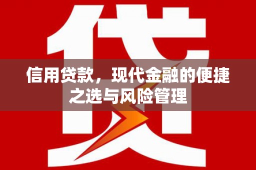 万柏林信用贷款，现代金融的便捷之选与风险管理
