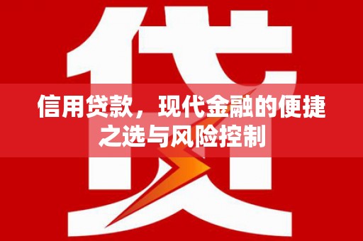 万柏林信用贷款，现代金融的便捷之选与风险控制
