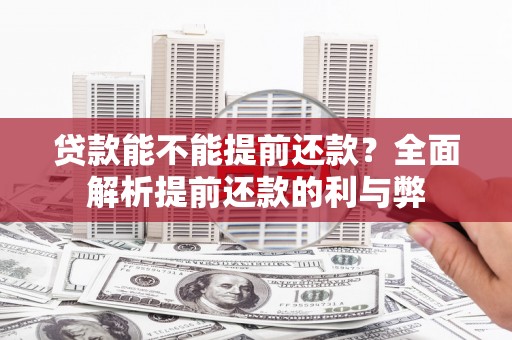 万柏林贷款能不能提前还款？全面解析提前还款的利与弊