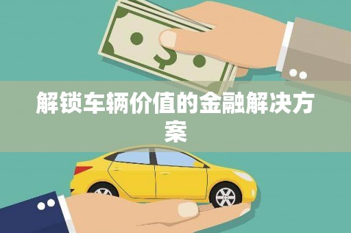 万柏林解锁车辆价值的金融解决方案