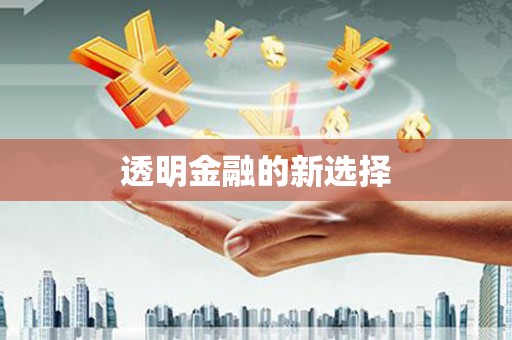 万柏林透明金融的新选择